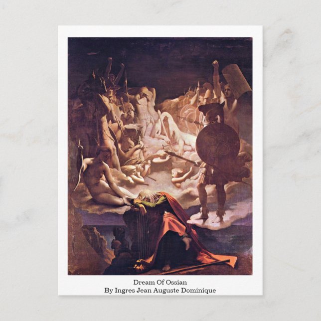 Dream av Ingres Jean Auguste Dominique Vykort (Framsida)