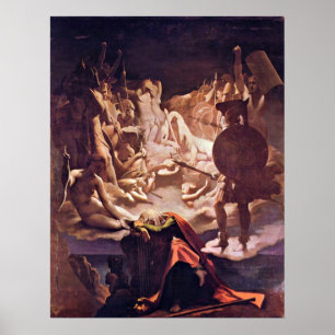 Dream av Ossian av Jean Auguste Dominique Ingres Poster