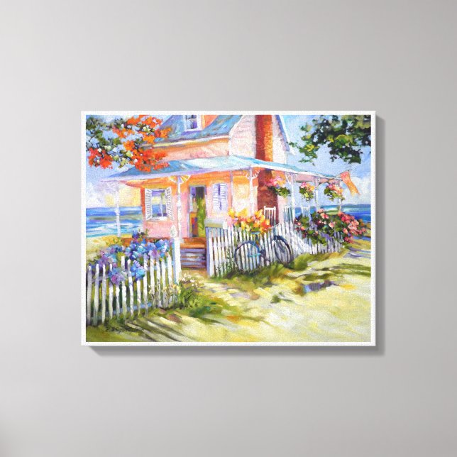 Dream Beach Cottage 20x16 & Gräns Kanvastryck (Framsida)