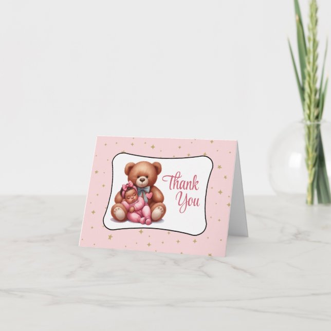 Dream Bear Baby Shower Tack Kort (Framsida)