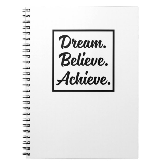 DREAM BELIEVE ACHIEVE ANTECKNINGSBOK (Framsidan)