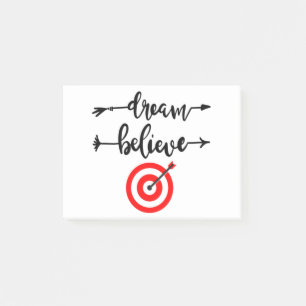 DREAM BELIEVE ACHIEVE POST-IT BLOCK