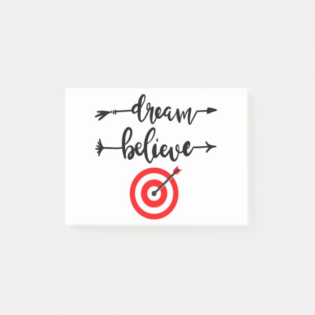 DREAM BELIEVE ACHIEVE POST-IT BLOCK (Framsida)