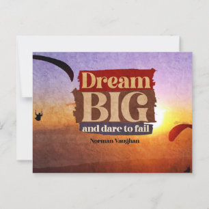 Dream Big and Dare för att Misslyckas magnetkort Vykort