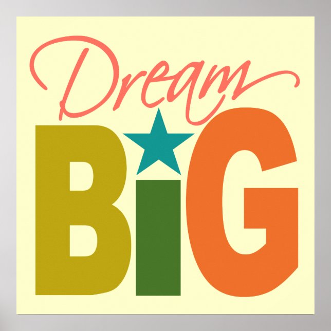 Dream BIG-anpassningsbarna poster (Framsidan)