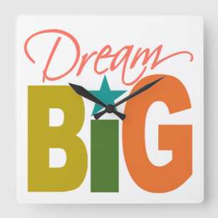 Dream BIG-anpassningsbarnas väggklocka