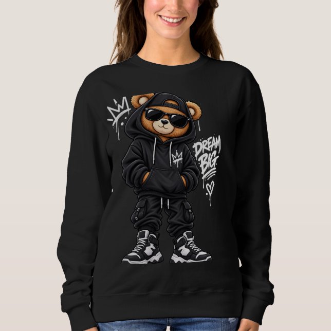   Dream Big Bear Street Style T Shirt (Framsida)