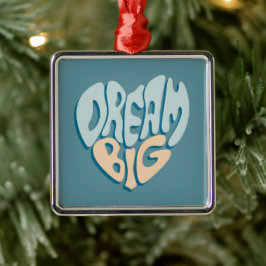 Dream Big: Blue Heart of Success Julgransprydnad Metall