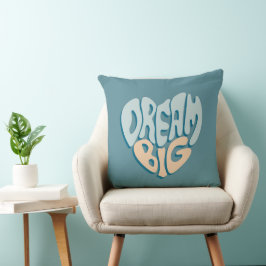 Dream Big: Blue Heart of Success Kudde