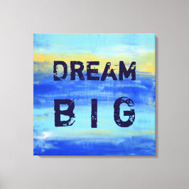 Dream Big - Blue Turcos Nautical Abstrakt Art Canvastryck