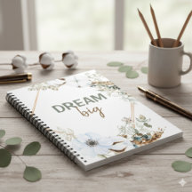 Dream Big Boho Chic Pampas Grass inspiring Quote