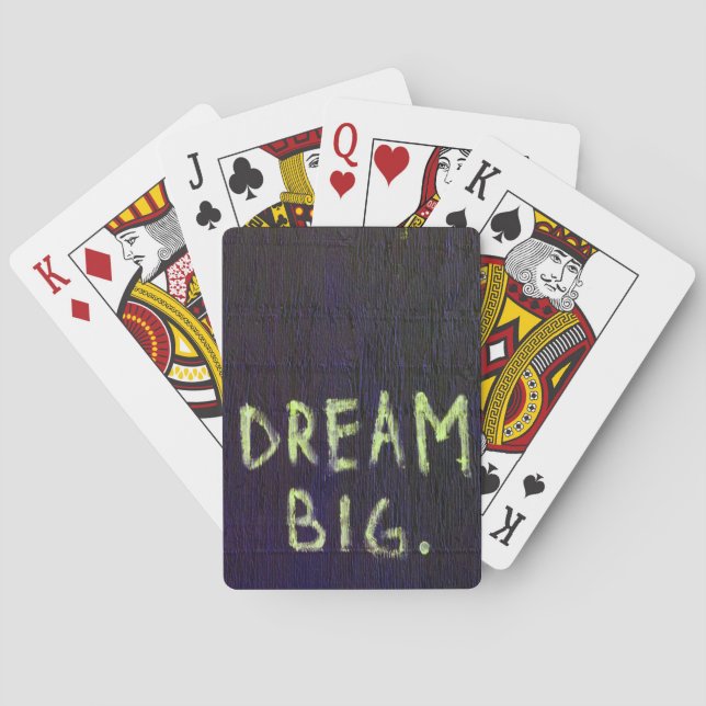 Dream Big Chalk Motivational Inspirational Casinokort (Baksidan)