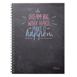 Dream Big Chalkboard Anteckningsbok