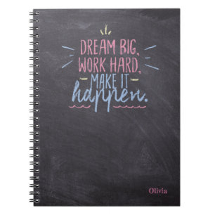 Dream Big Chalkboard Anteckningsbok