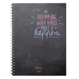 Dream Big Chalkboard Anteckningsbok