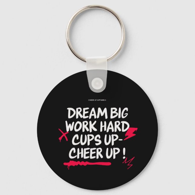  DREAM BIG CHEER UP ROUND KEYCHAIN  NYCKELRING (Framsida)
