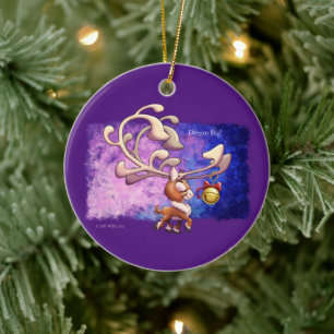 DREAM BIG CHRISTMAS REINDEER av Jeff Willis Art Julgransprydnad Keramik