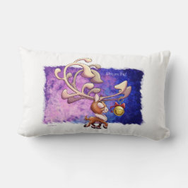 DREAM BIG CHRISTMAS REINDEER av Jeff Willis Art Lumbarkudde
