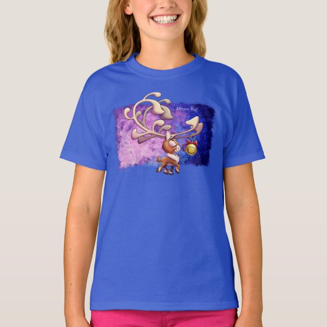 DREAM BIG CHRISTMAS REINDEER av Jeff Willis Art T Shirt (Framsida)