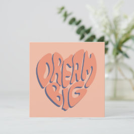 Dream Big: Coral and Apricot Motivational Advice Julkort