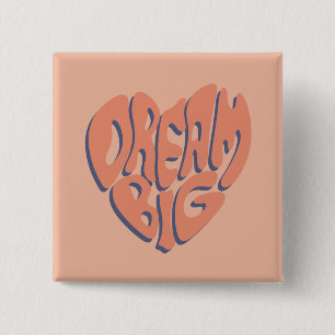 Dream Big: Coral and Apricot Motivational Advice Knapp