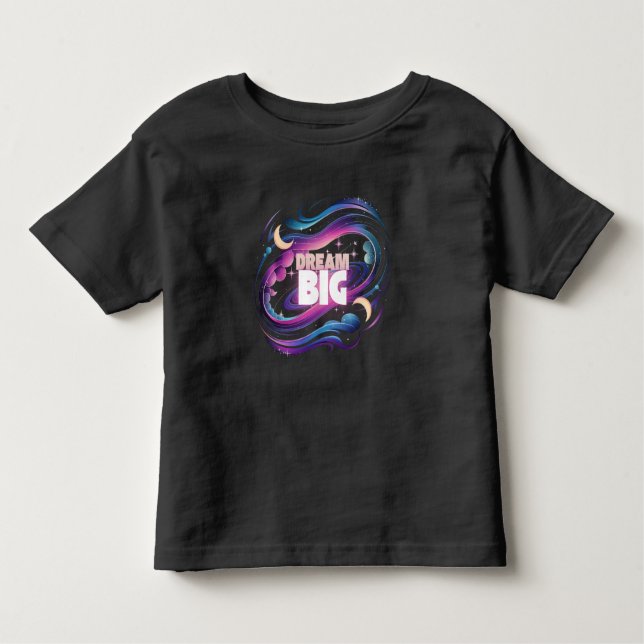 Dream Big - Cosmic Galaxy Kids T-Shirt (Framsida)