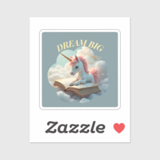 Dream Big - Cute Unicorn Sticker Klistermärken