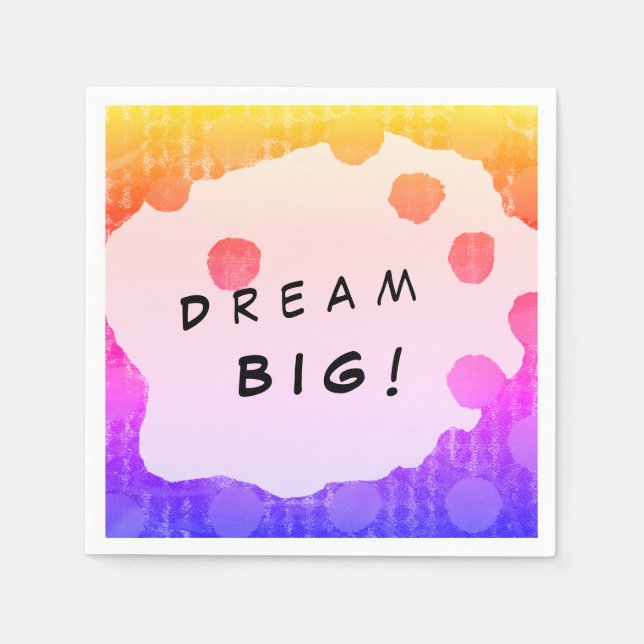 DREAM BIG-designplan eller student Pappersservett (Framsidan)
