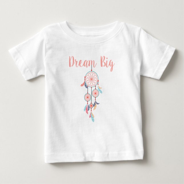 Dream Big Dreamcatcher Bohemian Dream Catcher T Shirt (Framsida)