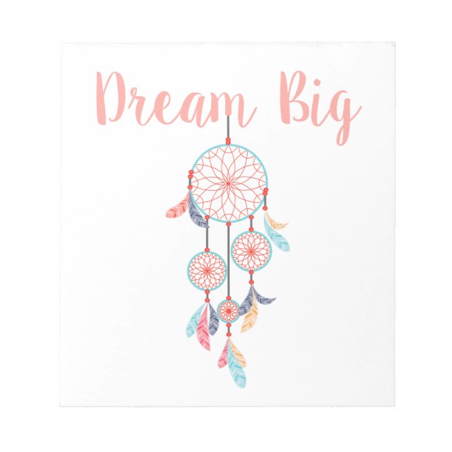 Dream Big Dreamcatcher Dream Catcher i Peach Anteckningsblock (Framsida)