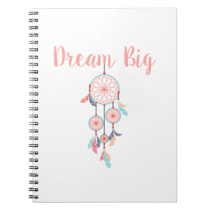 Dream-Big-Dreamcatcher-peach Anteckningsbok Med Spiral