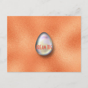 Dream Big Egg Encuragement Postcard Vykort