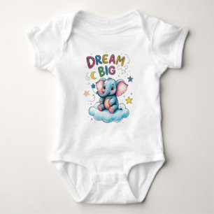 Dream Big Elephant Baby Outfit T Shirt