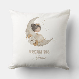 Dream Big Fairy Måne Child - Personlig Namn Kudde