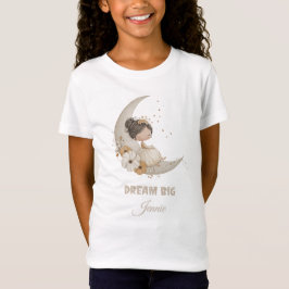 Dream Big Fairy Måne Child - Personlig Namn T Shirt