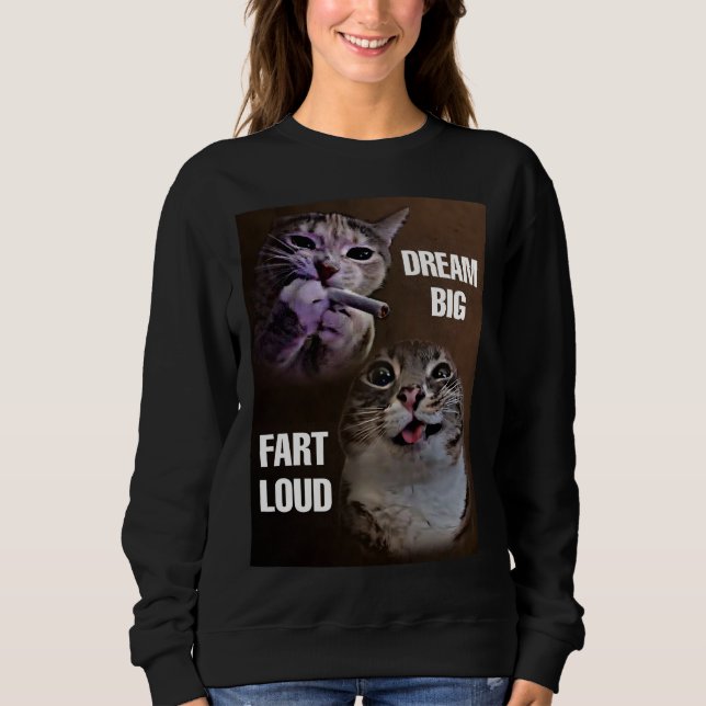 Dream Big fart high cat memes women T Shirt (Framsida)