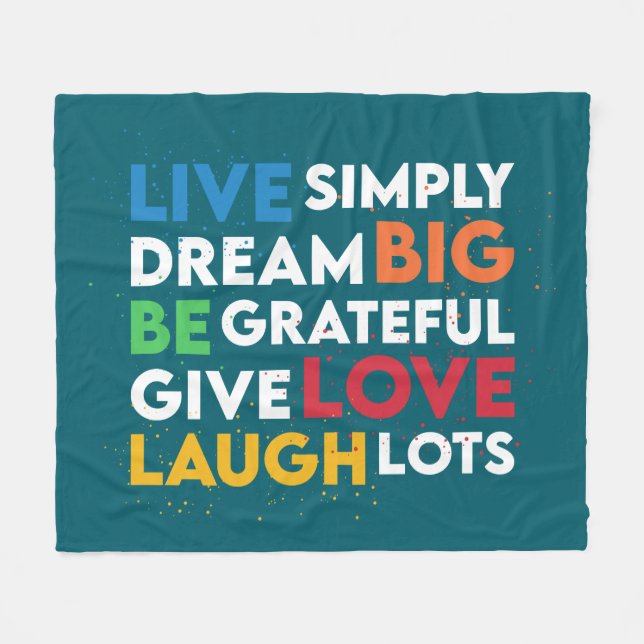 Dream Big Fleecefilt (Framsidan (Horisontell))