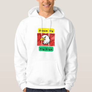 Dream Big Fly High Logotyp med Eagle Hoodie
