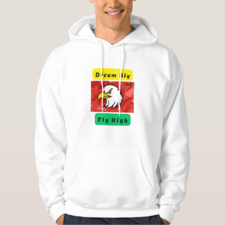 Dream Big Fly High Logotyp med Eagle Hoodie