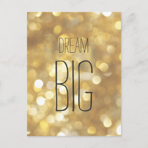 Dream Big - Guld Gnistra inspirationsoffert Vykort