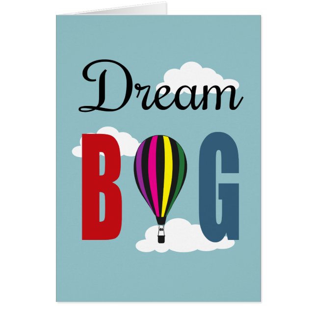 Dream big hälsningskort (Framsidan)