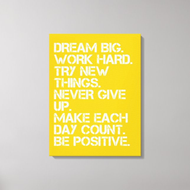 Dream Big Inspirational - 18 x 24 tum Canvastryck (Framsida)