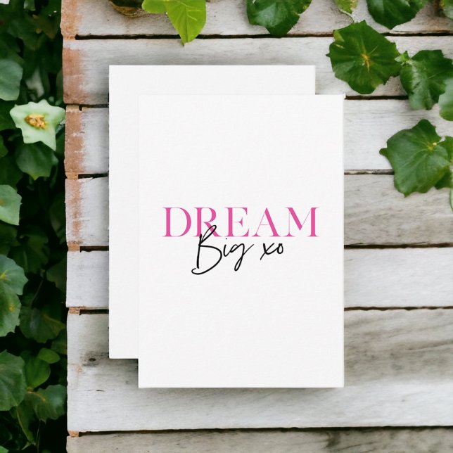 Dream Big Inspirational Motivational Tack Kort (Skapare uppladdad)