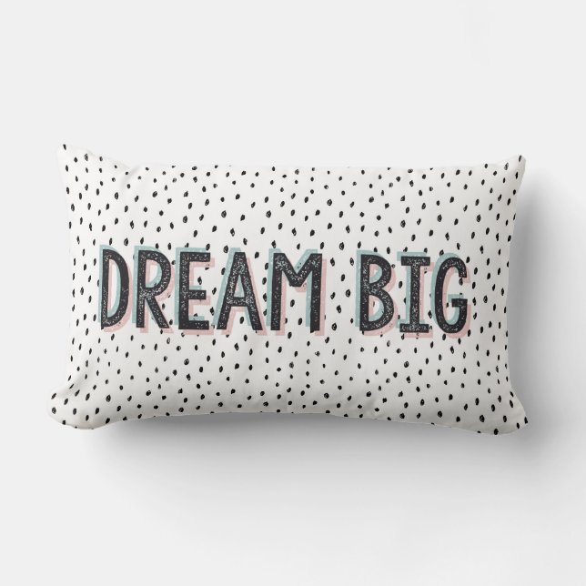 Dream Big inspirational Quote Lumbar Cushion Lumbarkudde (Framsida)