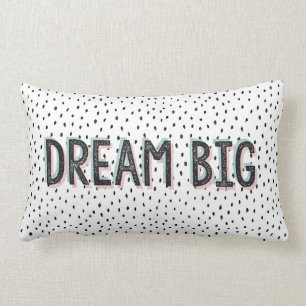 Dream Big inspirational Quote Lumbar Cushion Lumbarkudde