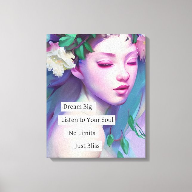 Dream Big, inspirationsoffert för dotter Canvastryck (Framsida)