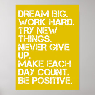 Dream Big - inspirerande Poster