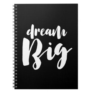 Dream big light-teckensnitt anteckningsbok