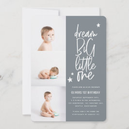 Dream big, liten, 1-födelsedagsfotokort