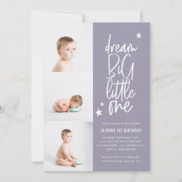 Dream big, liten, 1-födelsedagsfotokort